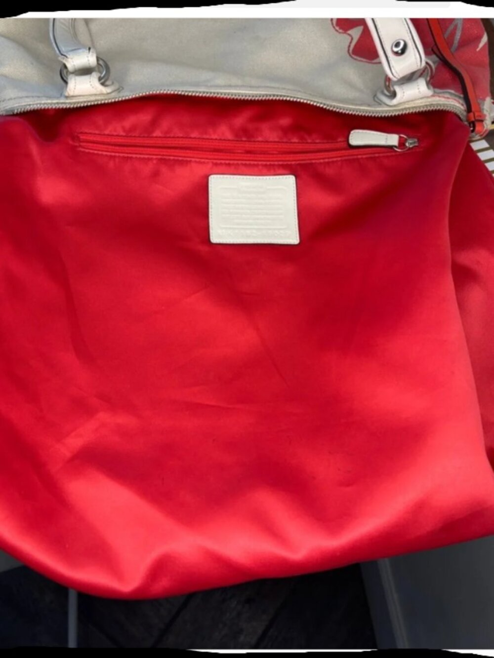 COACH POPPY Signature Coral Placed Flower Glam Limited Edition Tote Bag - Picture 14 of 15